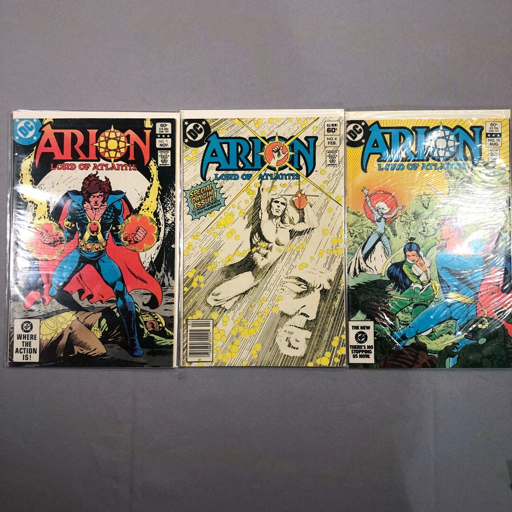 Vintage Comic Book Lot of 3 Arion Lord of Atlantis Bronze Age